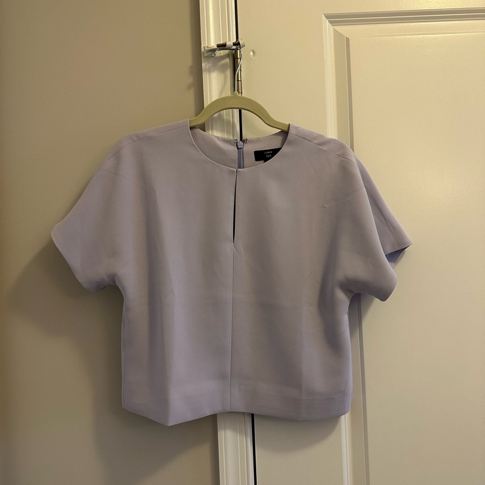NWT J. Crew lavender crepe crop top